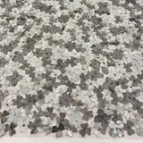 Gunmetal Floral Embellished Tulle — featuring floral motifs, a 3D floral design and hand-beading, 100% polyamide, 110cm wide