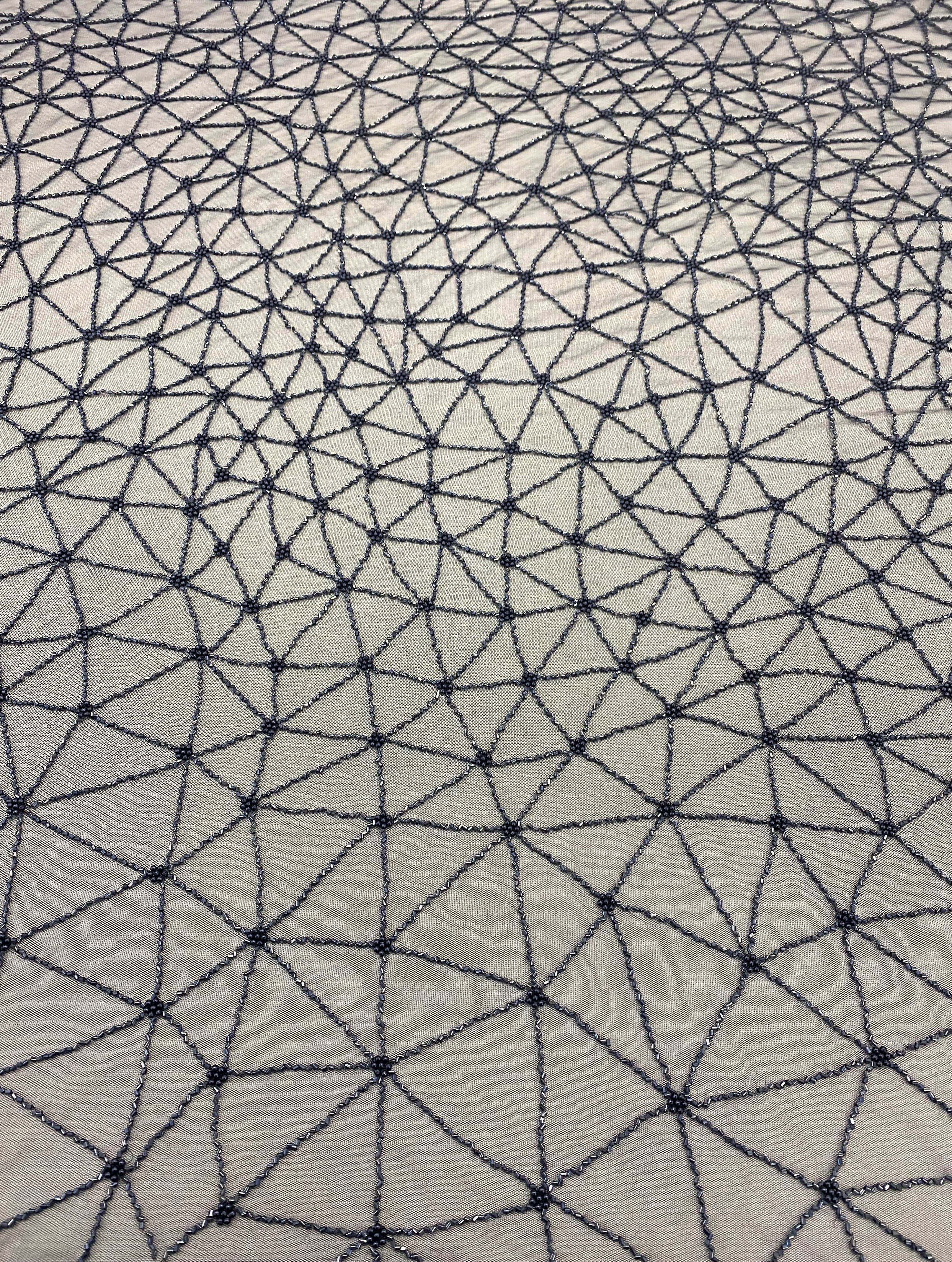 Embellished Tulle — featuring hand-beading, 100% polyester, 140cm wide