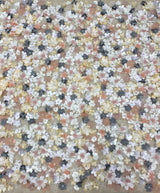 Multi Floral Embellished Tulle — featuring floral motifs, a 3D floral design and hand-beading, 100% polyamide, 105cm wide