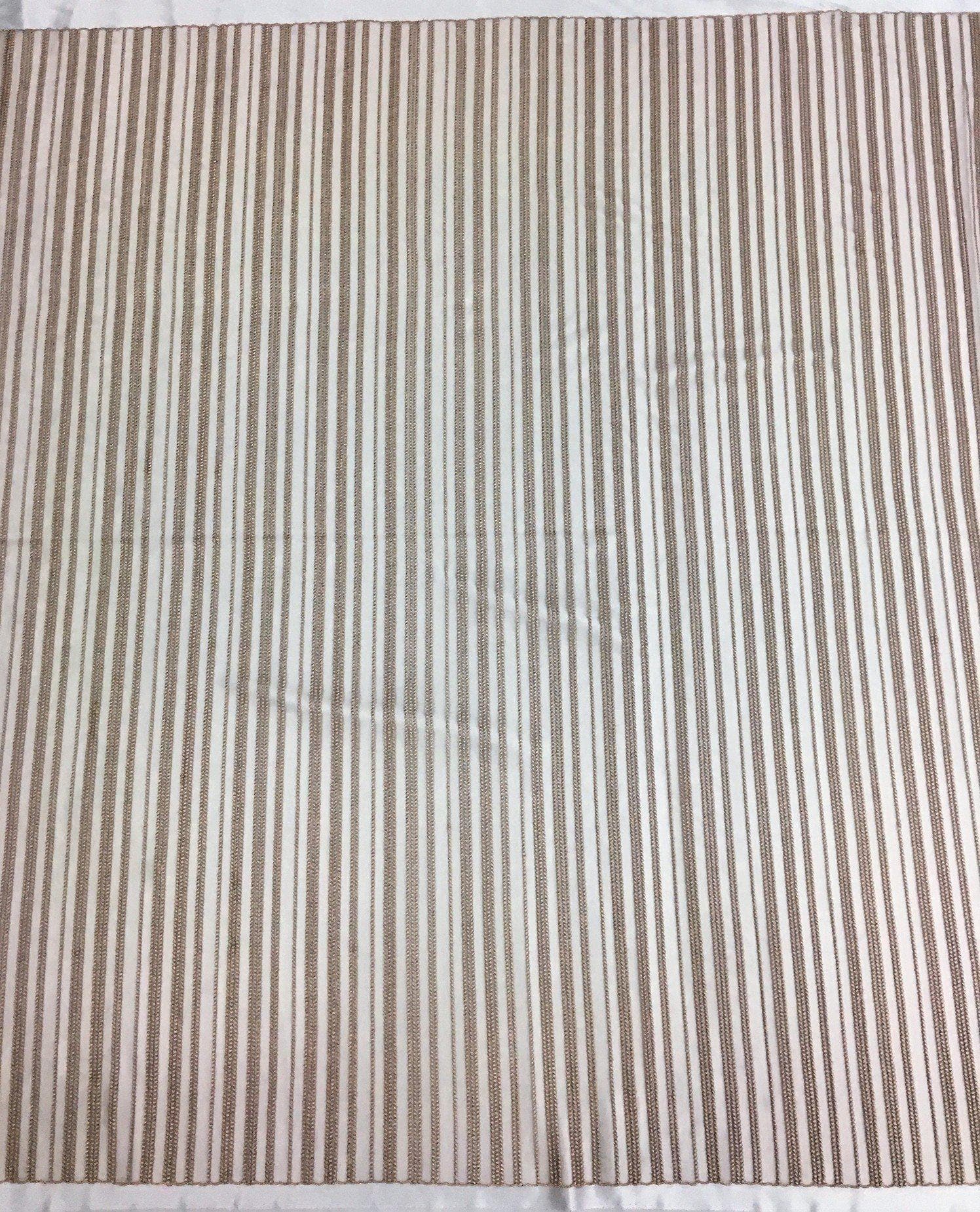Skin Spot Stripe Embroidered Tulle — featuring scalloped edges, 50% nylon 50% rayon, 130cm wide