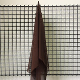 Mahogany Silk Georgette — lightweight and semi-sheer with a matte crepe texture and a soft, airy drape, 100% mulberry silk, 137cm wide