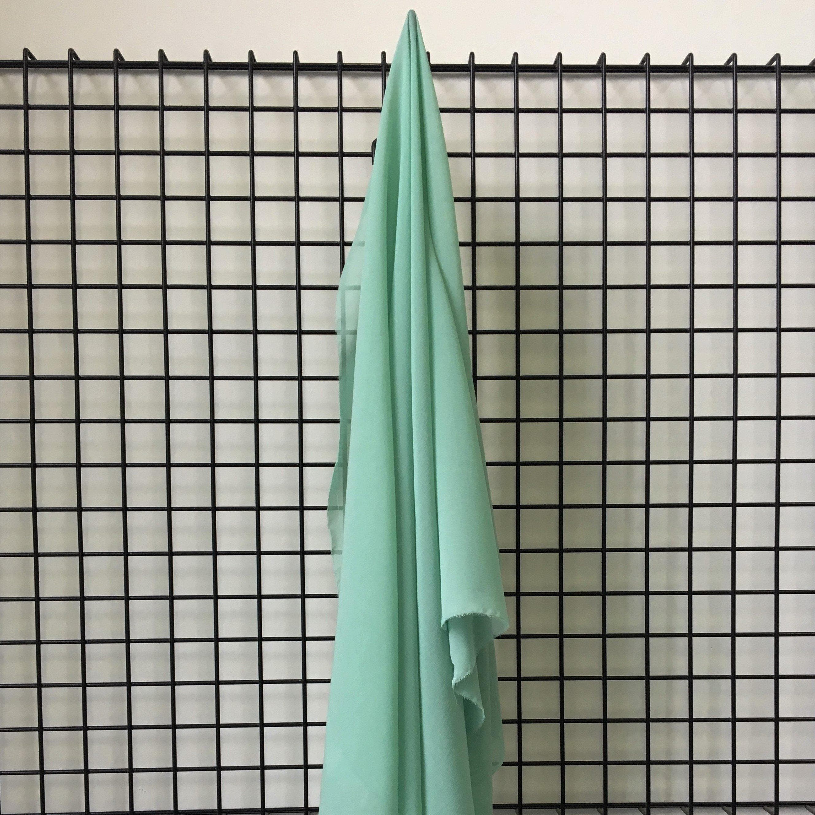 Mint Remnant Silk Georgette