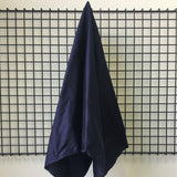 Oxford Blue Silk Dupion — mid-weight and crisp with a lightly slubbed texture, 100% silk, 137cm wide