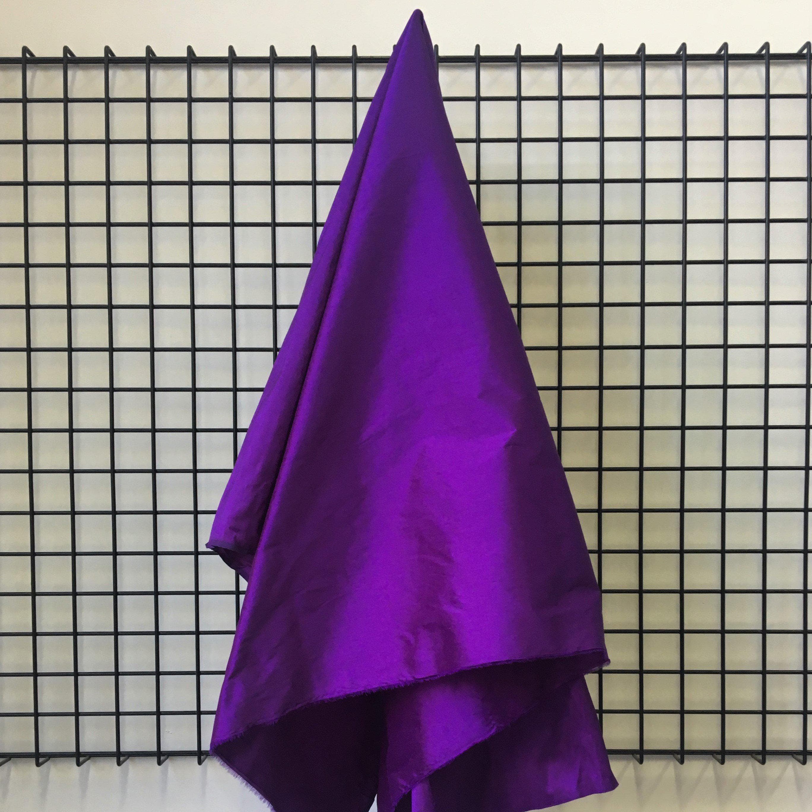 Pansy Silk Dupion — mid-weight and crisp with a lightly slubbed texture, 100% silk, 137cm wide