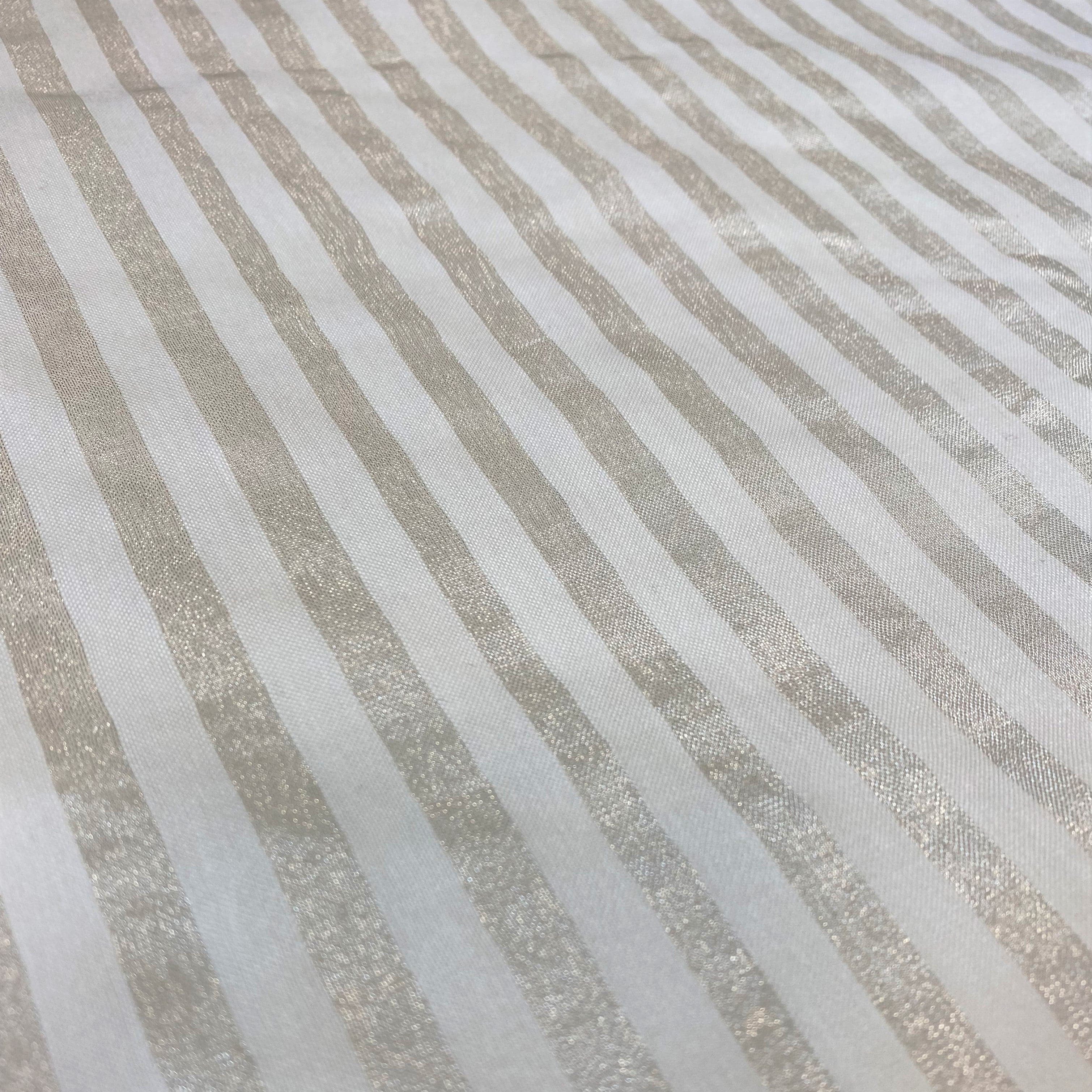 Stripe Organza Silver