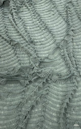 Seagrass Ruffled Tulle — soft, 100% nylon, 135cm wide