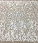 Embellished 3-D Floral Design Ivory