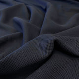 Navy Recycled Waffle Knit — a soft waffle-textured knit in recycled polyester