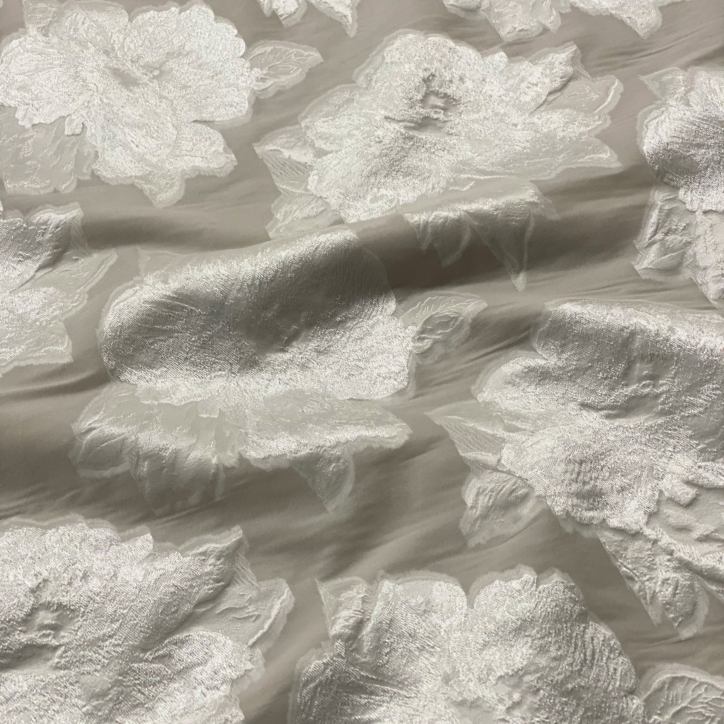 Ivory Allegra Silk Jacquard