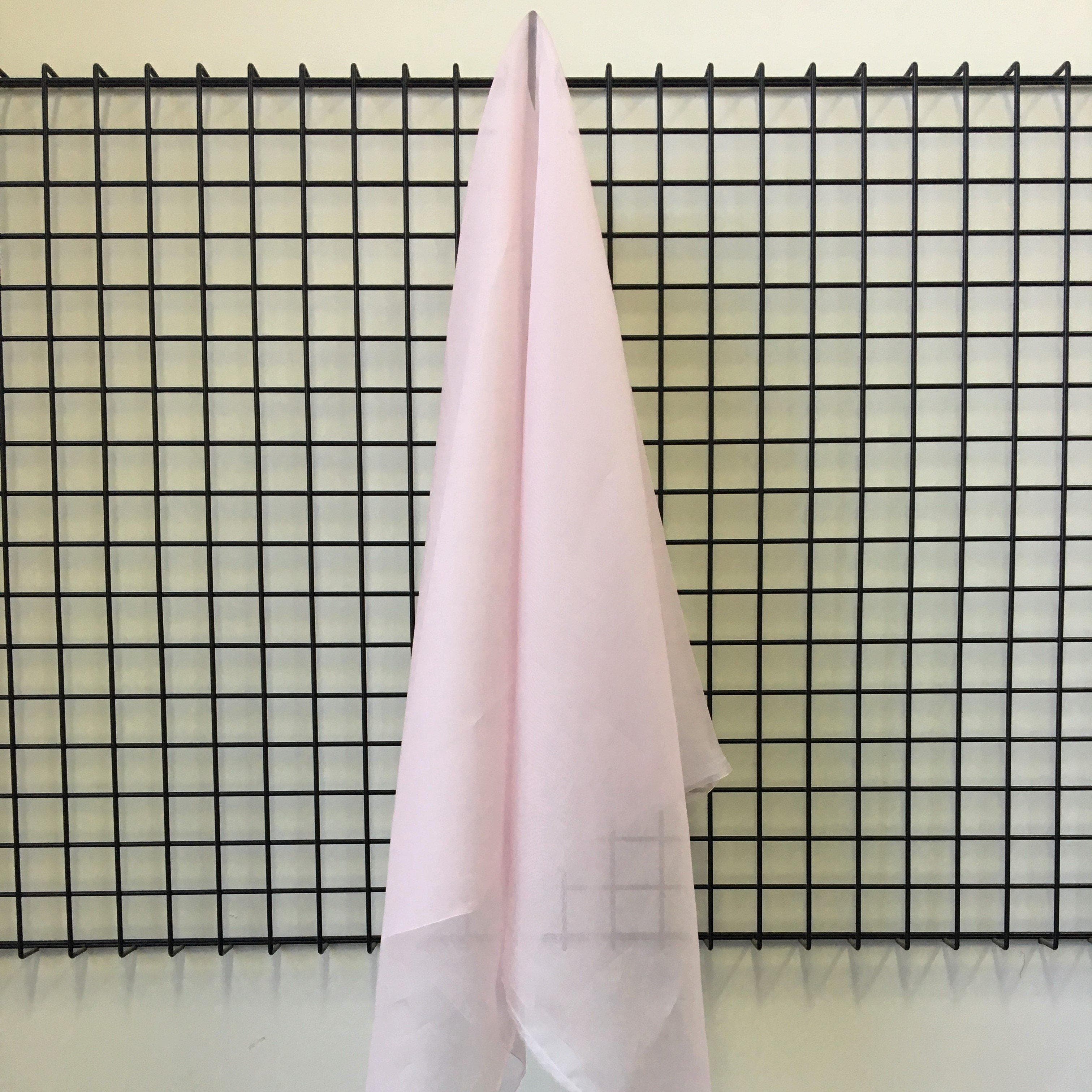 Blush Silk Organza — lightweight, sheer and smooth with a low-sheen finish, 100% silk, 137cm wide