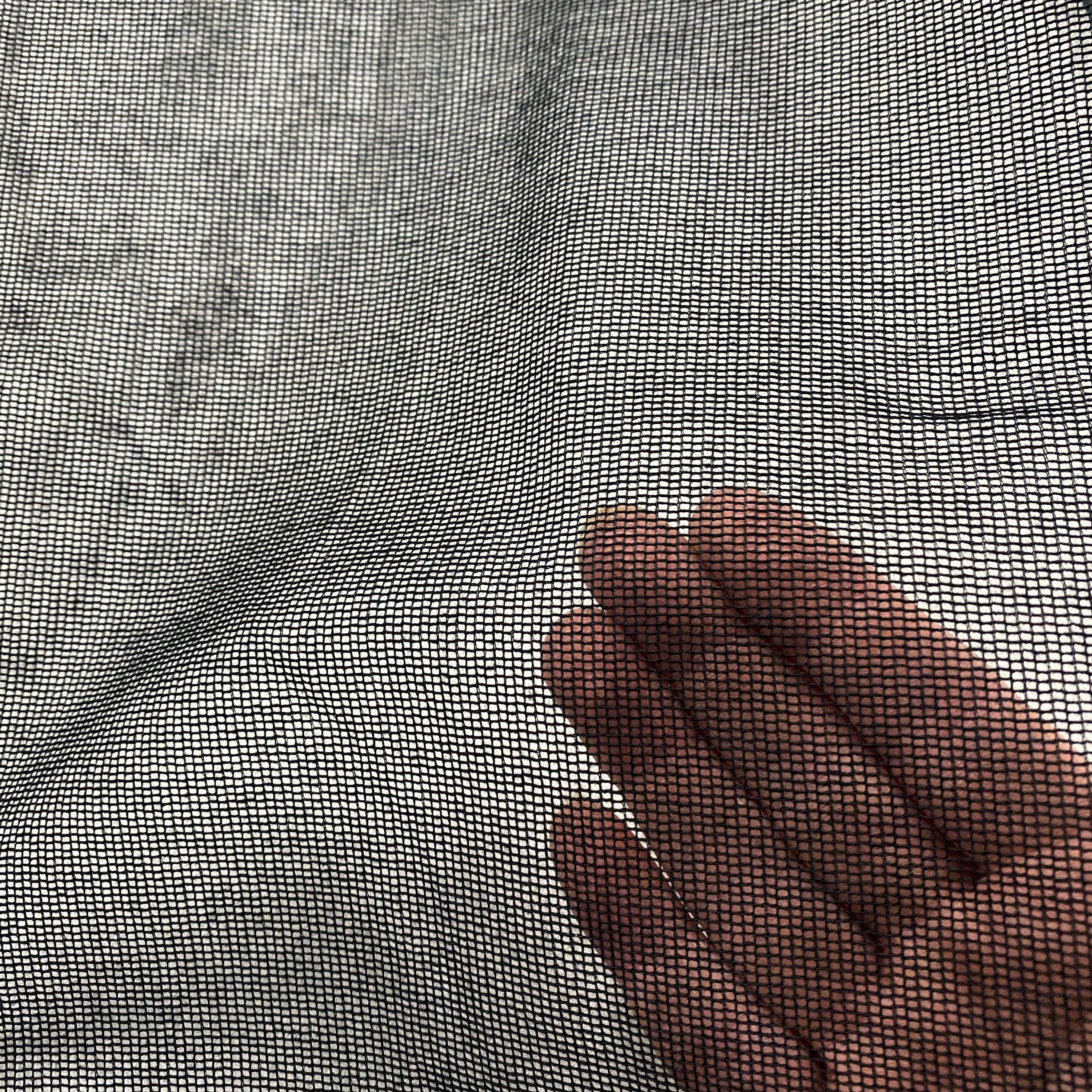 Black Cotton Tulle — mid-weight and crisp, 100% cotton, 140cm wide
