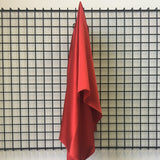 Deep Red Sandwash Satin — lightweight and soft with a smooth luster satin finish, 100% mulberry silk, 140cm wide