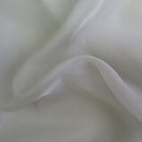Dove Satin Chiffon — lightweight and sheer with a fluid, airy drape and a smooth satin luster finish, 100% mulberry silk, 140cm wide