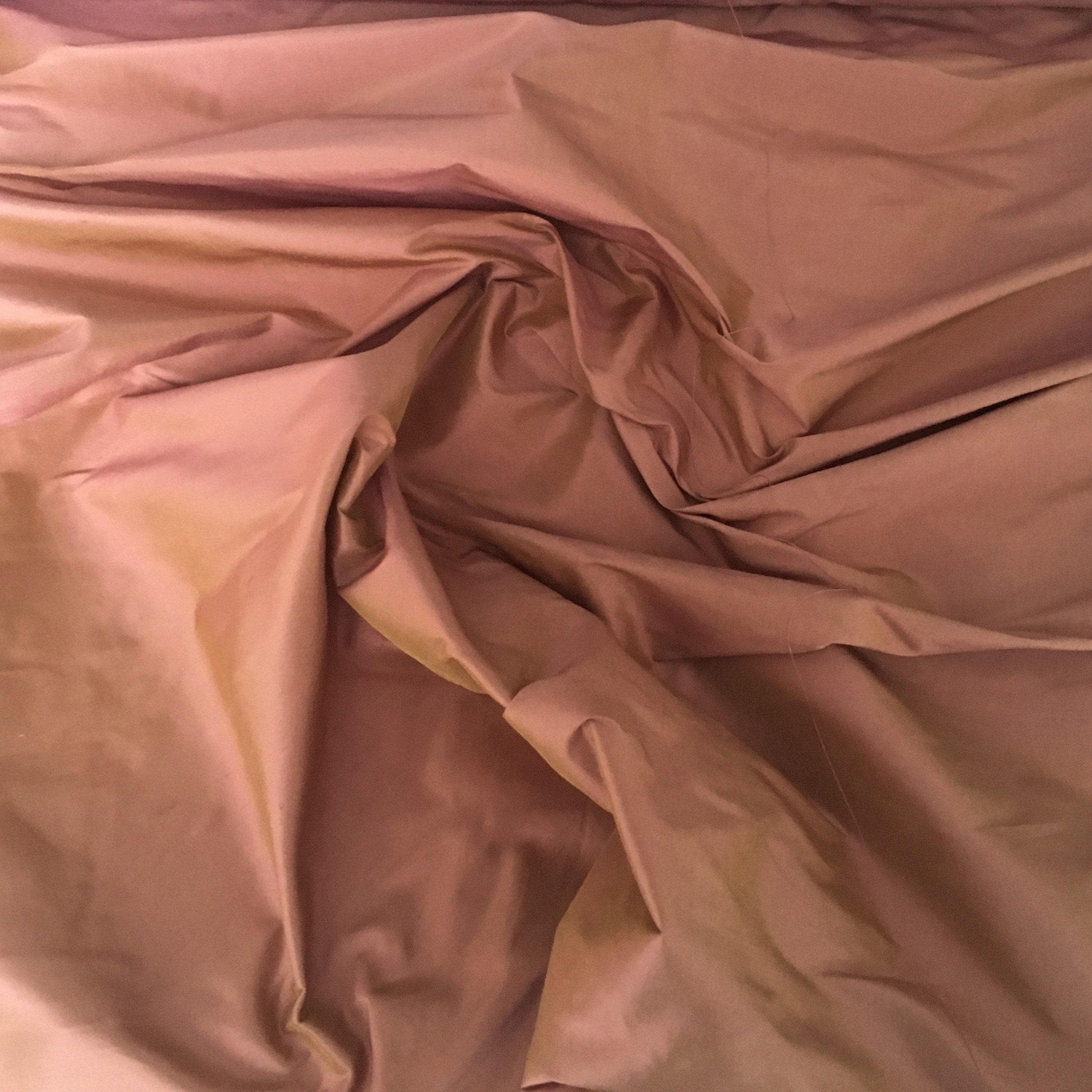 Clove Silk Dupion — mid-weight and crisp with a lightly slubbed texture, 100% silk, 137cm wide