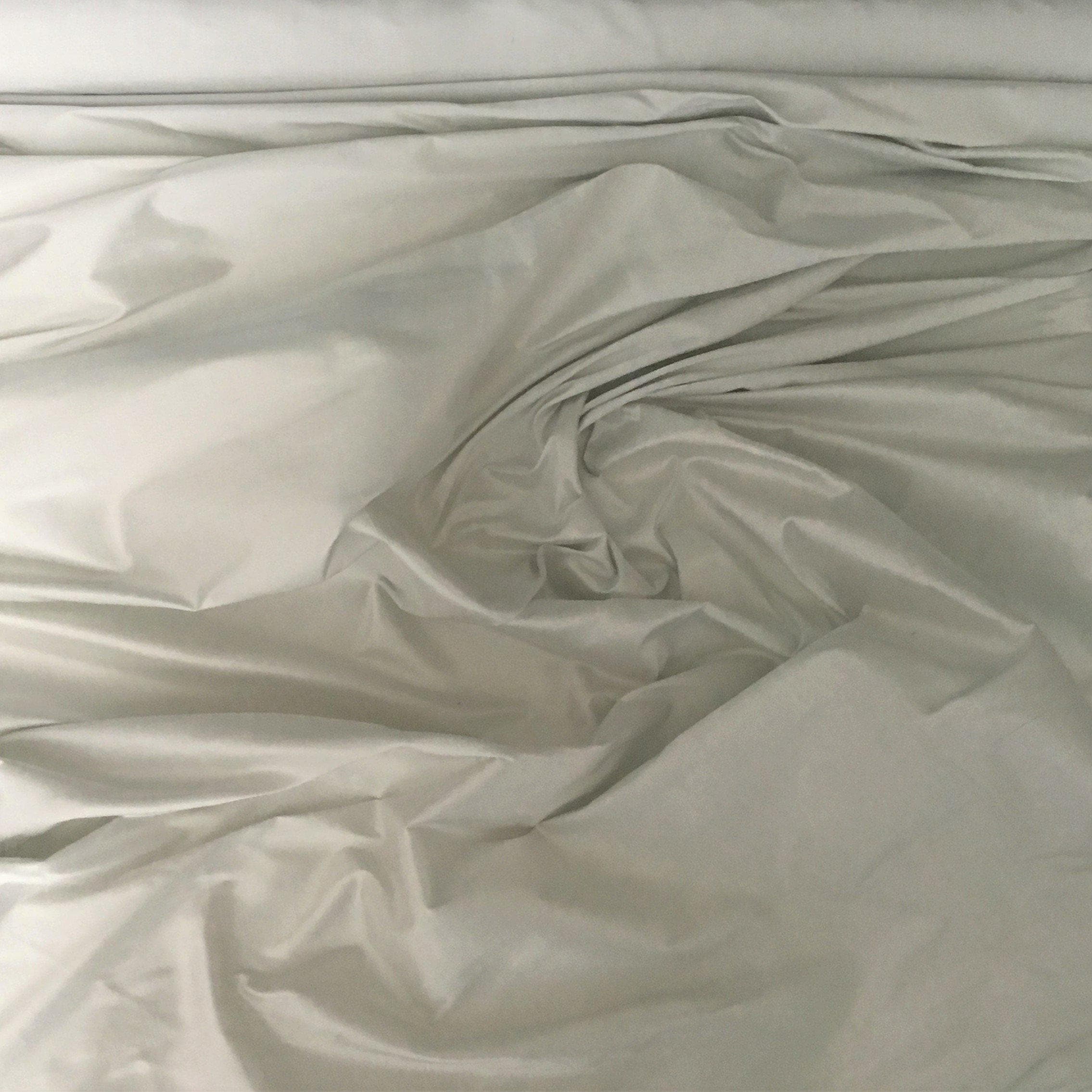 Pale Blue Silk Dupion — mid-weight and crisp with a lightly slubbed texture, 100% silk, 137cm wide