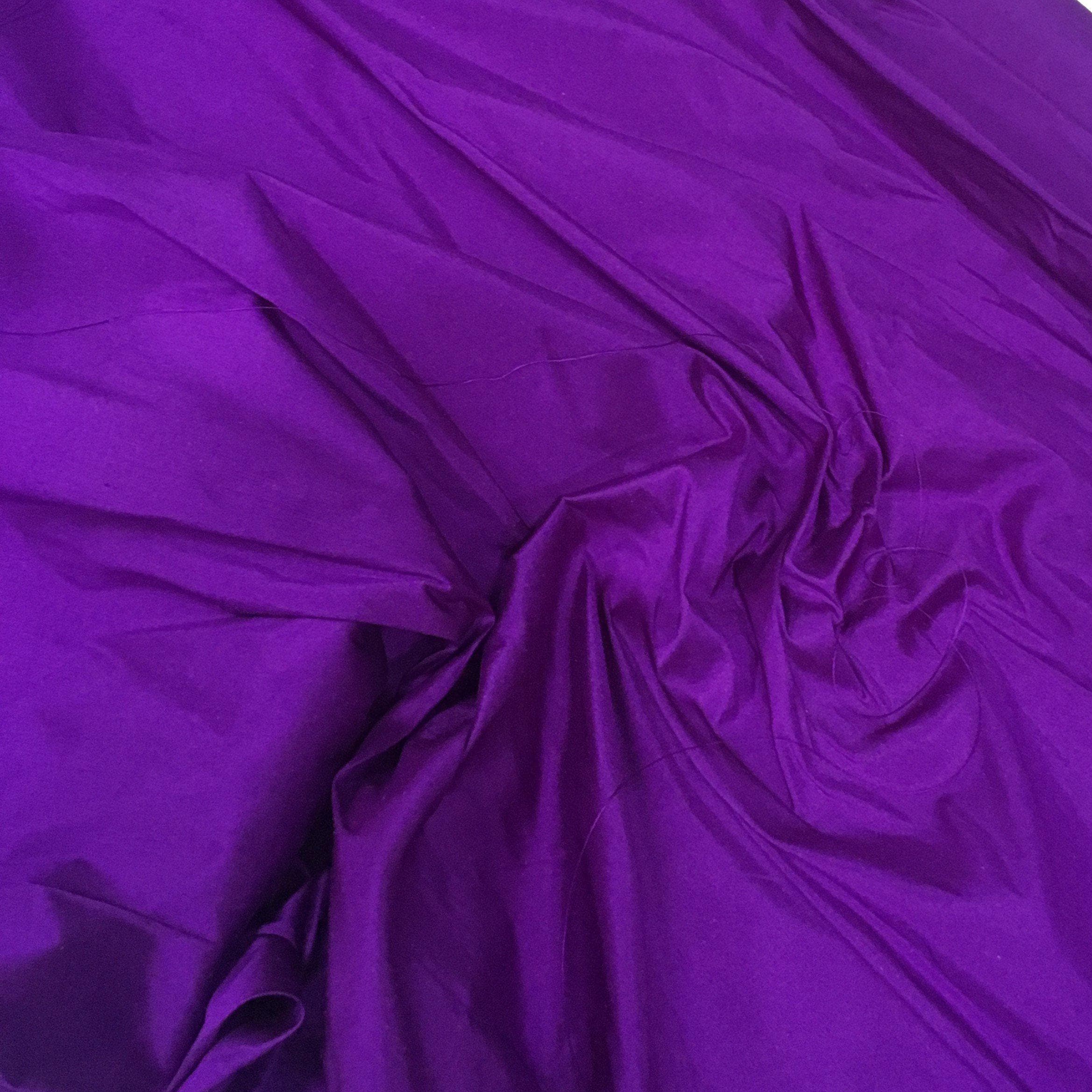 Pansy Silk Dupion — mid-weight and crisp with a lightly slubbed texture, 100% silk, 137cm wide