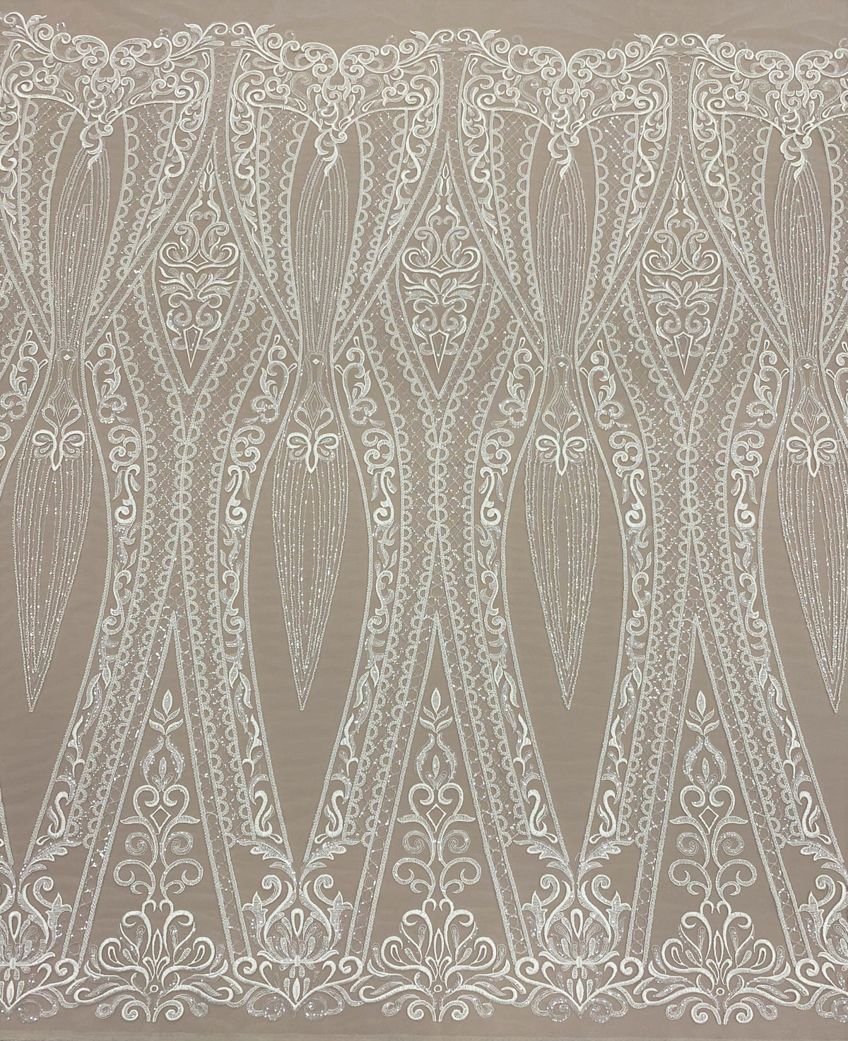 Ornate Embroidered Tulle (G5537) Ivory