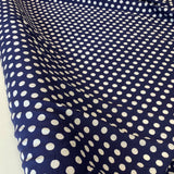 Remnant Printed Viscose Spot Navy