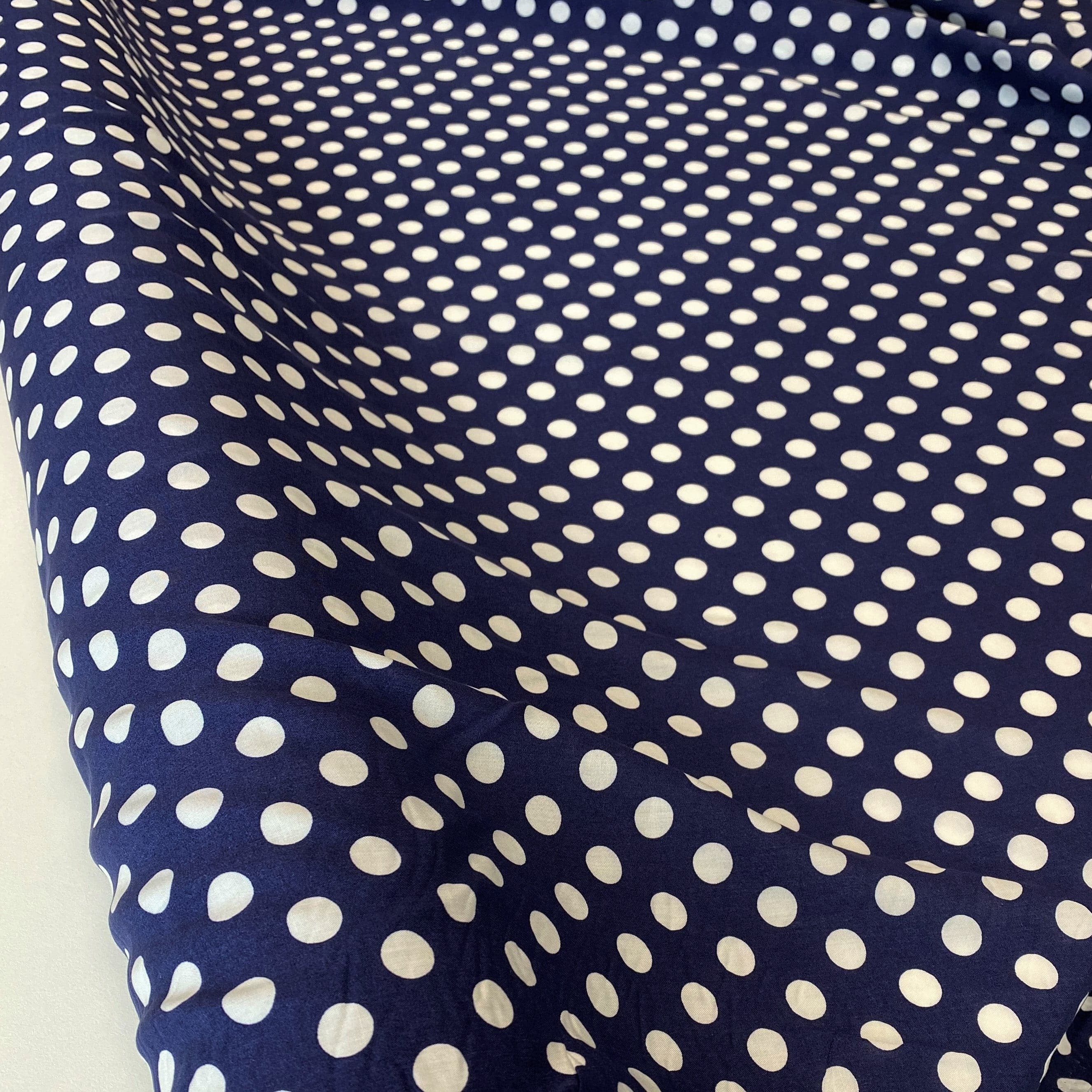Remnant Printed Viscose Spot Navy