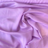 Lavender Habotai — soft with a light, airy drape and a smooth satin finish, 100% mulberry silk, 140cm wide