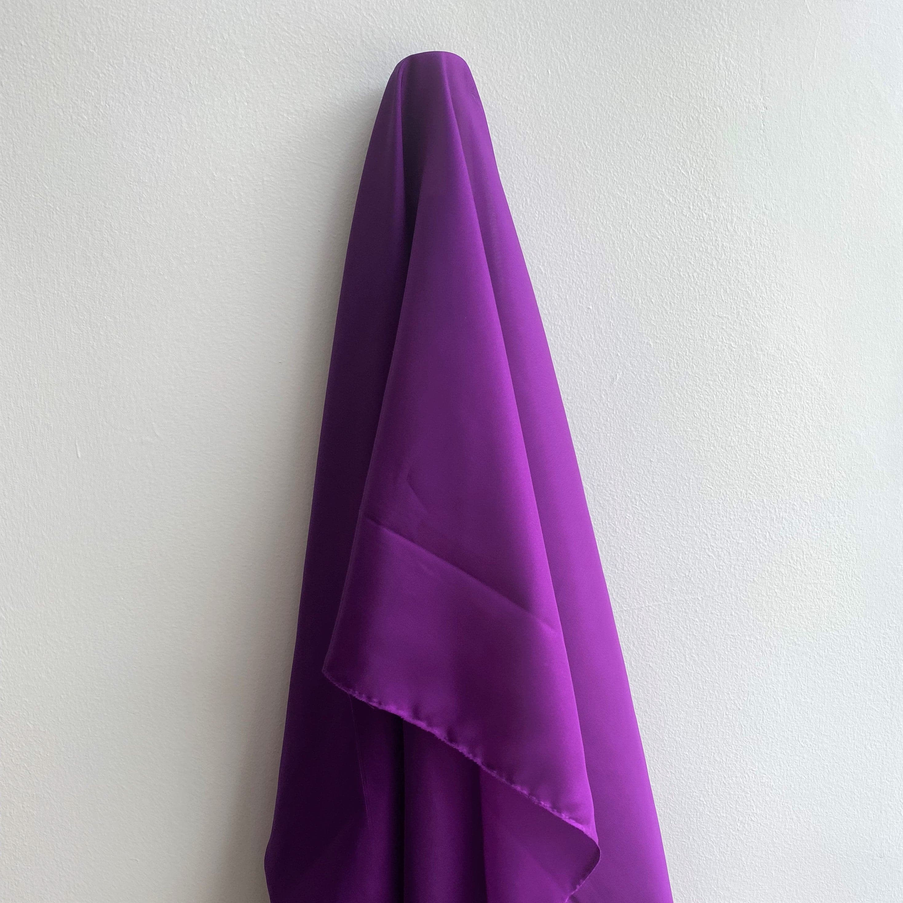 Magenta Habotai — soft with a light, airy drape and a smooth satin finish, 100% mulberry silk, 140cm wide