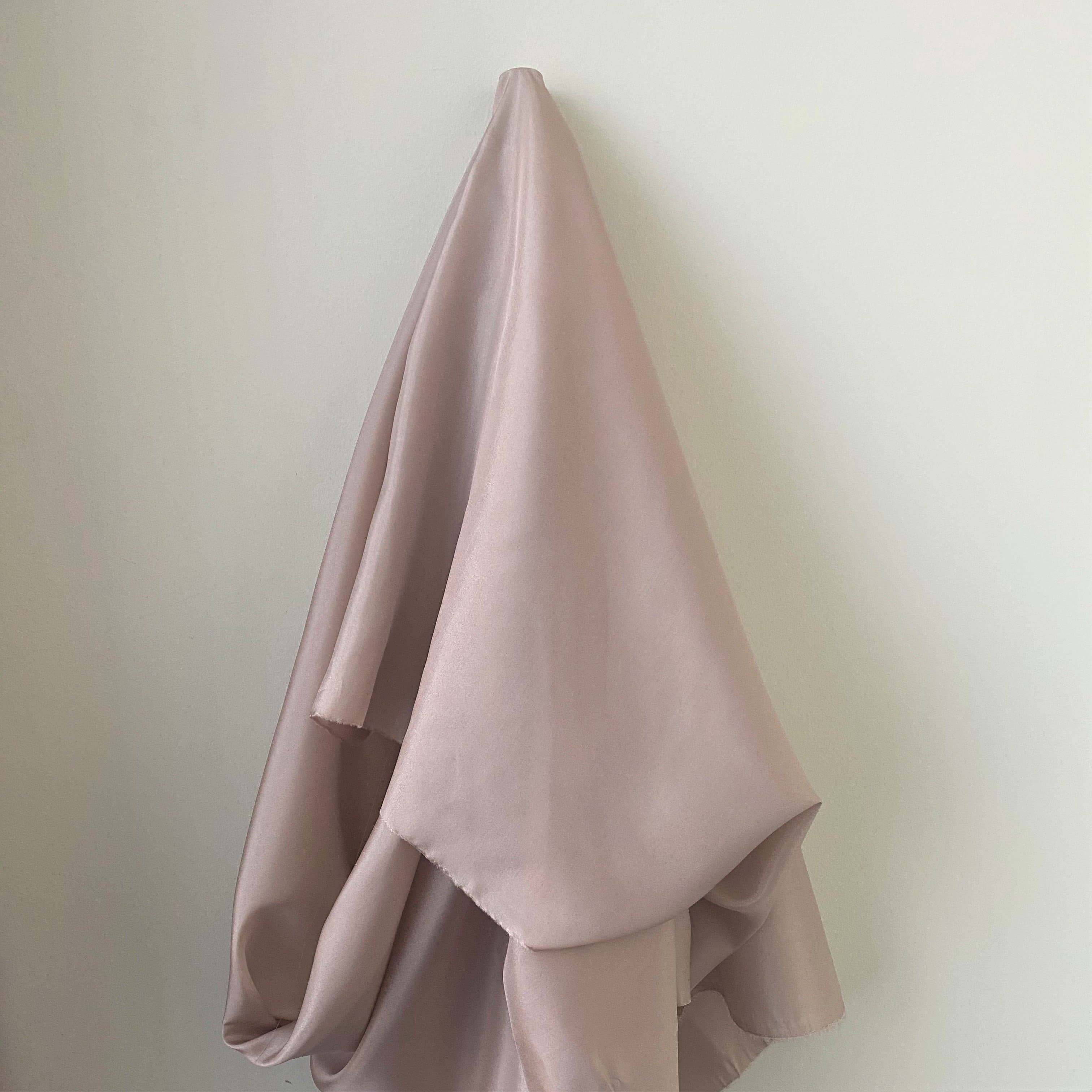 Tea Rose Habotai — soft with a light, airy drape and a smooth satin finish, 100% mulberry silk, 140cm wide
