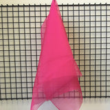 Hot Pink Silk Organza — lightweight, sheer and smooth with a low-sheen finish, 100% silk, 137cm wide