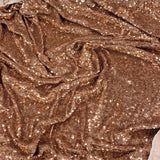 Rose Gold Sequined Georgette — a georgette with rows of sequins and a soft drape