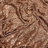 Rose Gold Sequined Georgette — a georgette with rows of sequins and a soft drape
