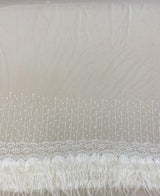 Ivory Feather Tulle — featuring hand-beading and sequins, 100% polyester, 110cm wide