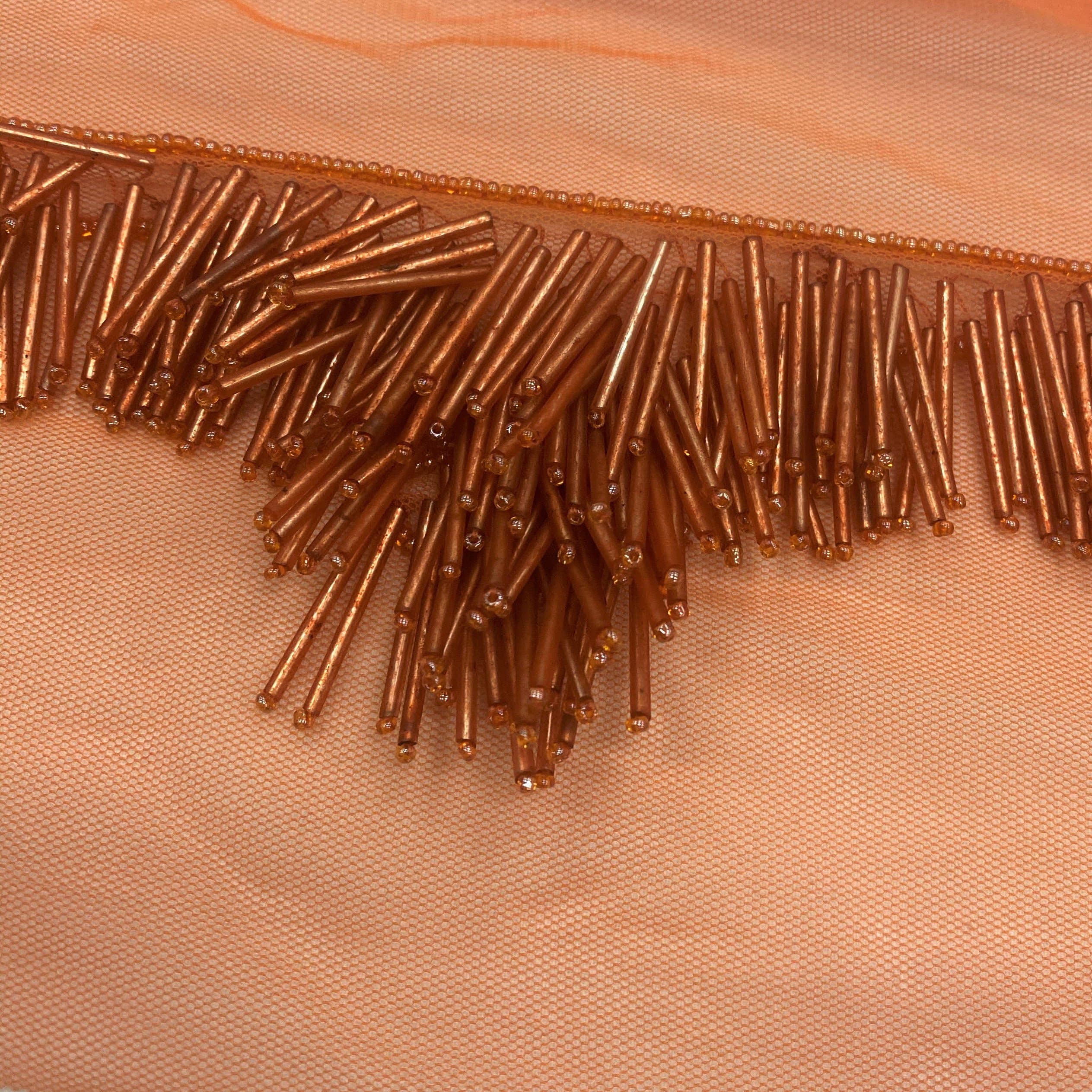 Beaded Trim K23897 Orange