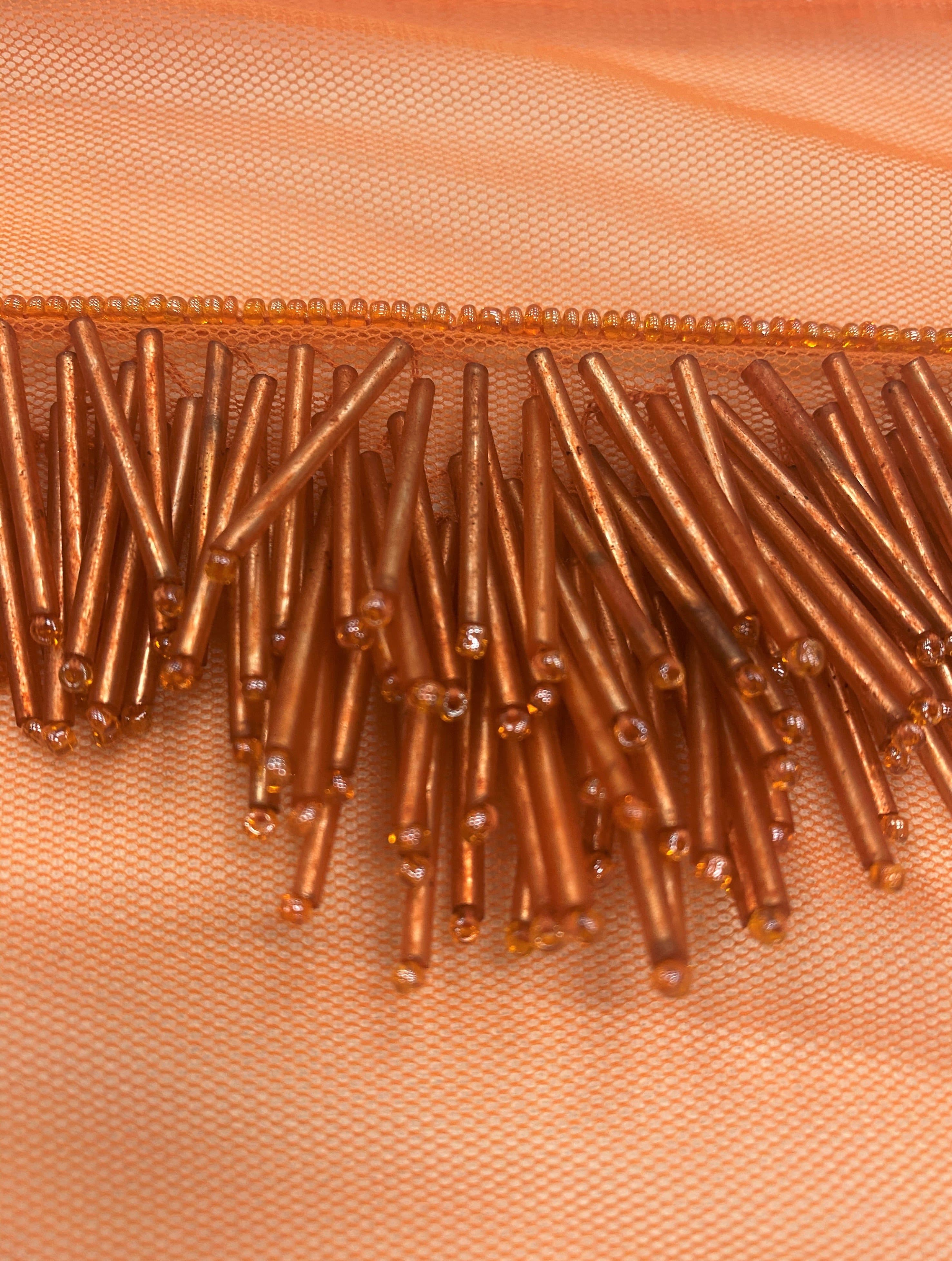 Beaded Trim K23897 Orange