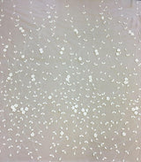 Ivory Leather Floral Embellished Tulle — featuring floral motifs and hand-beading, 100% nylon, 140cm wide