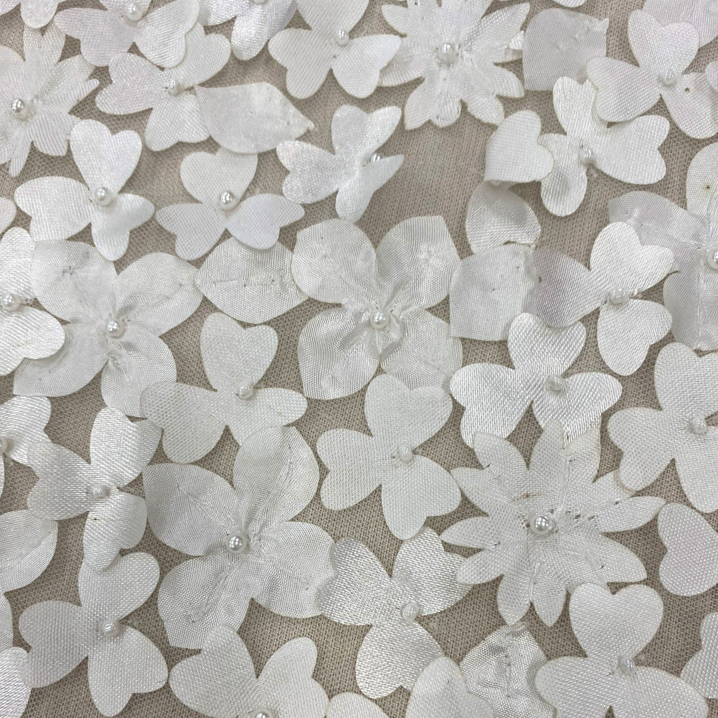Floral Embellished Tulle (K25736) Ivory