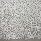 Ivory Floral Embellished Tulle — featuring floral motifs, a 3D floral design and hand-beading, 100% polyamide, 110cm wide