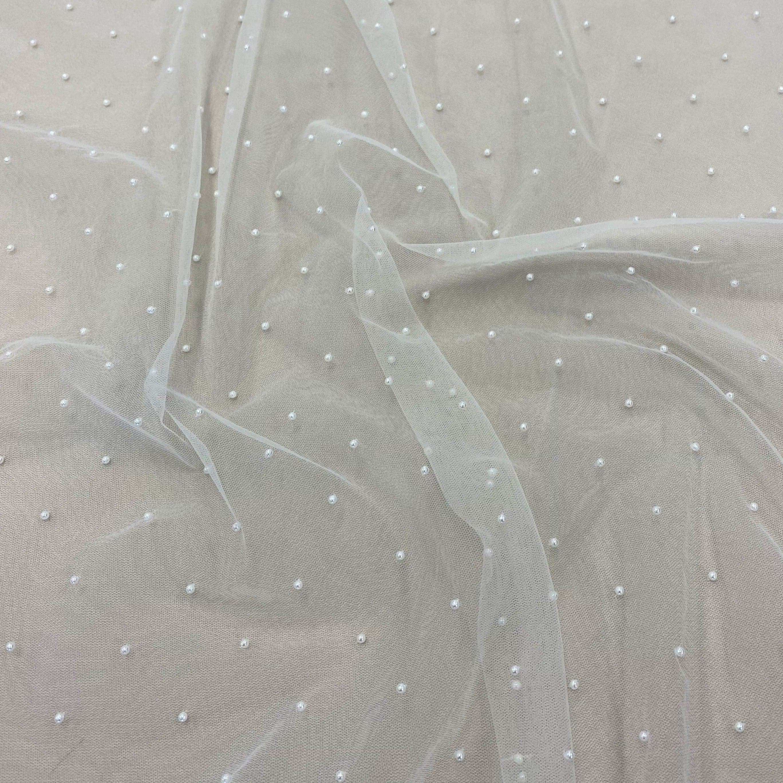 Scattered Pearl Tulle (K25810) - Ivory