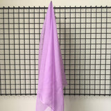 Lavender Satin Chiffon — lightweight and sheer with a fluid, airy drape and a smooth satin luster finish, 100% mulberry silk, 140cm wide