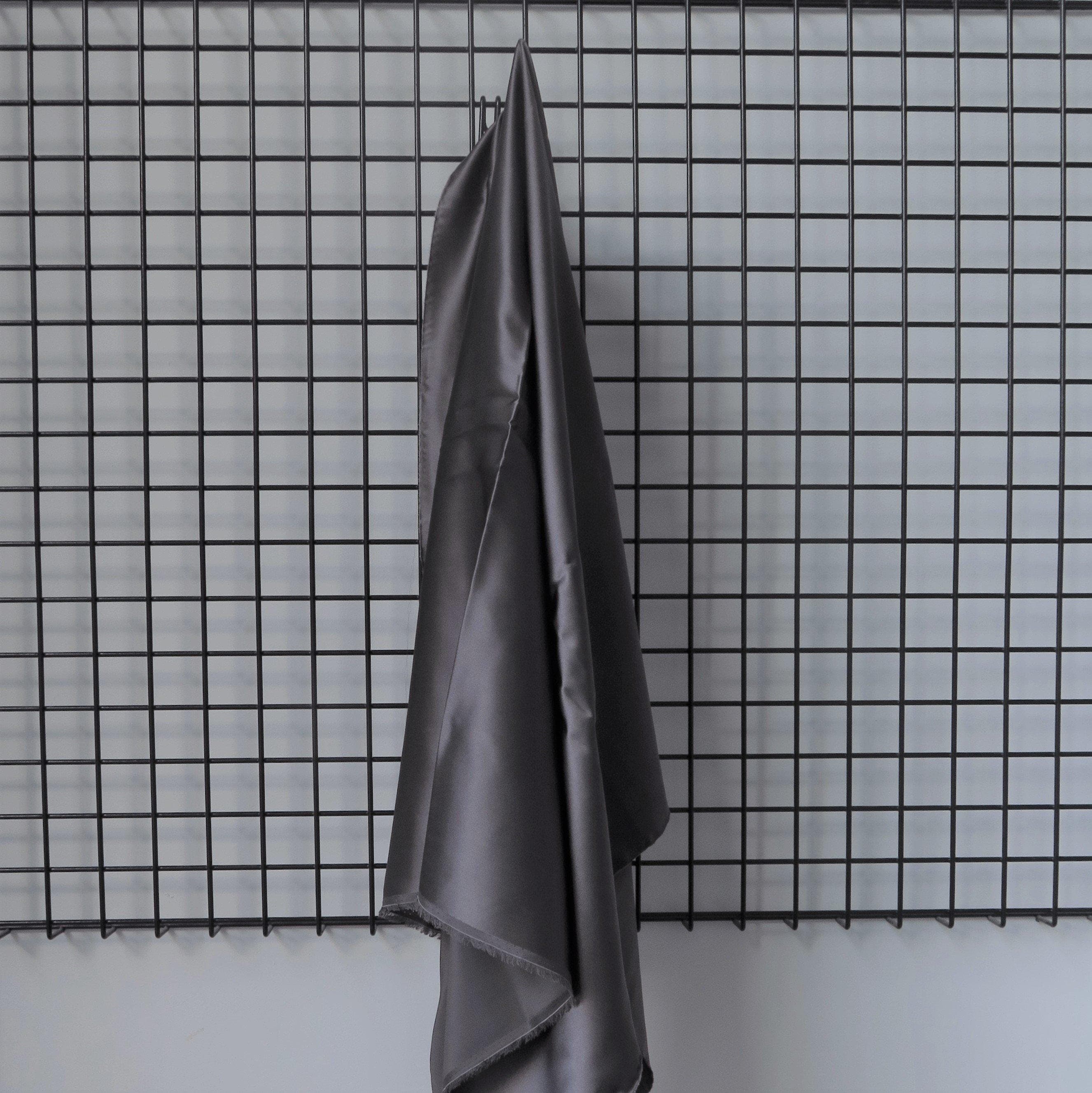Licorice Sandwash Satin — lightweight and soft with a smooth luster satin finish, 100% mulberry silk, 140cm wide