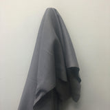Charcoal Linen — mid-weight plain-weave linen with a slightly crisp handle that softens with wear, 100% linen, 135cm wide