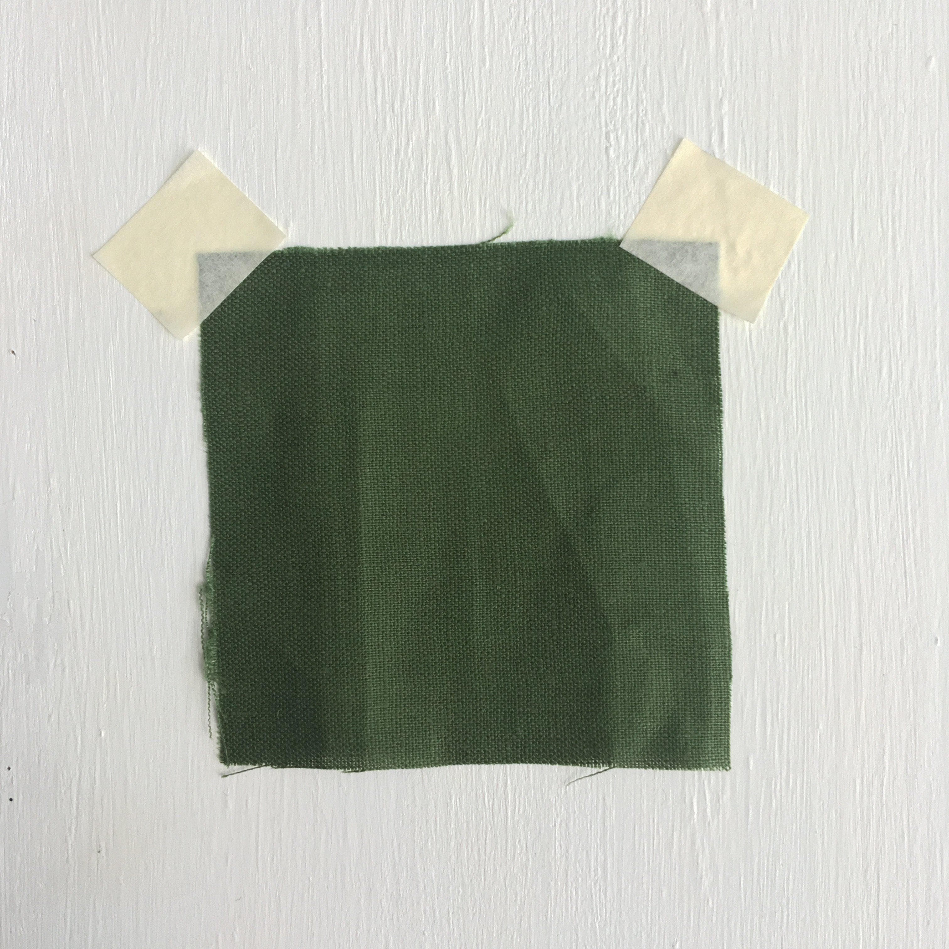 Dill Linen — mid-weight plain-weave linen with a slightly crisp handle that softens with wear, 100% linen, 135cm wide