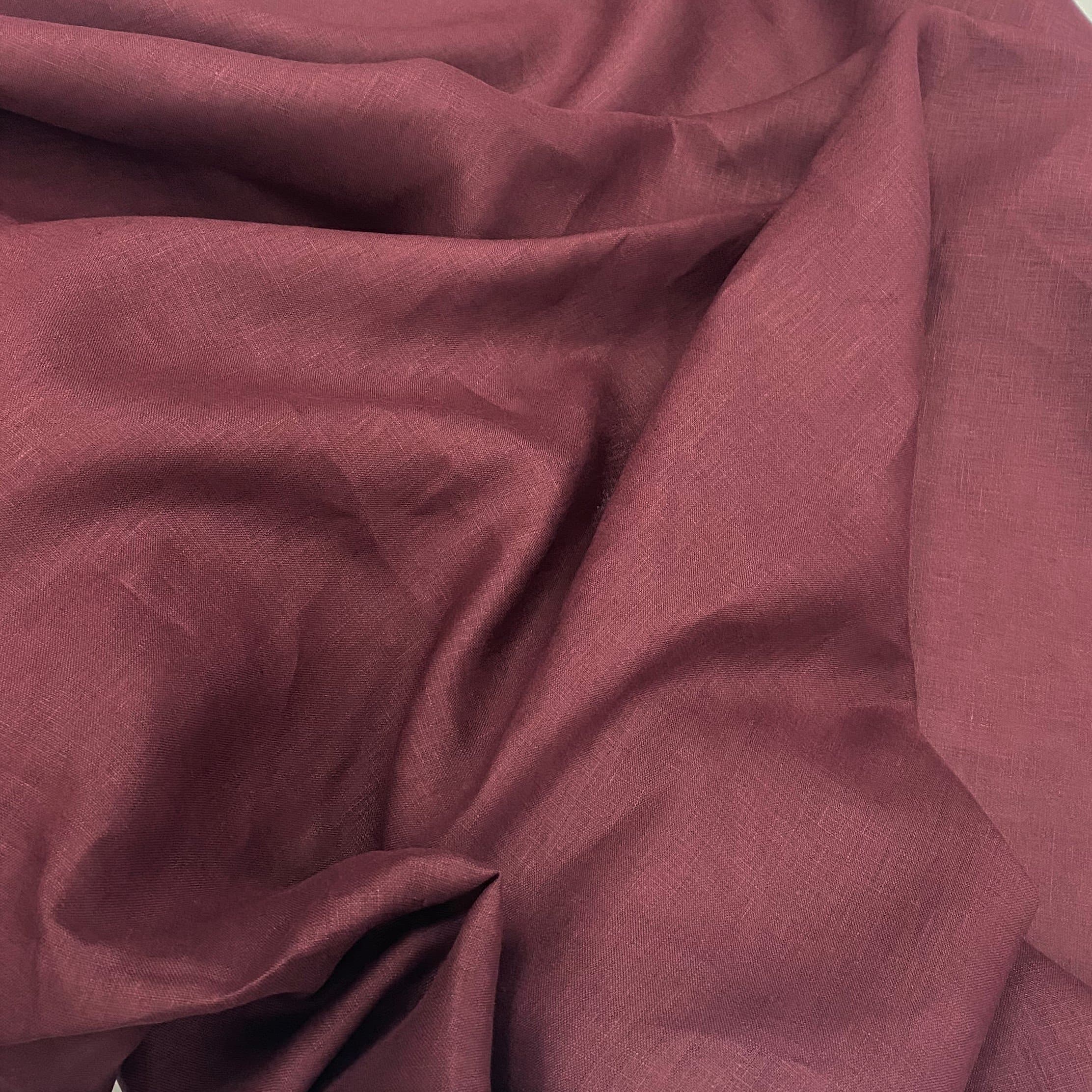 Port Linen — mid-weight plain-weave linen with a slightly crisp handle that softens with wear, 100% linen, 135cm wide