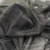 Black Gold Lurex Tulle, 90% polyester 10% lurex, 150cm wide