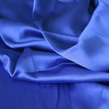 Marine Sandwash Satin — lightweight and soft with a smooth luster satin finish, 100% mulberry silk, 140cm wide