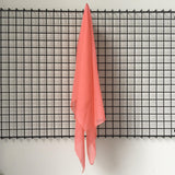 Melon Satin Chiffon — lightweight and sheer with a fluid, airy drape and a smooth satin luster finish, 100% mulberry silk, 140cm wide