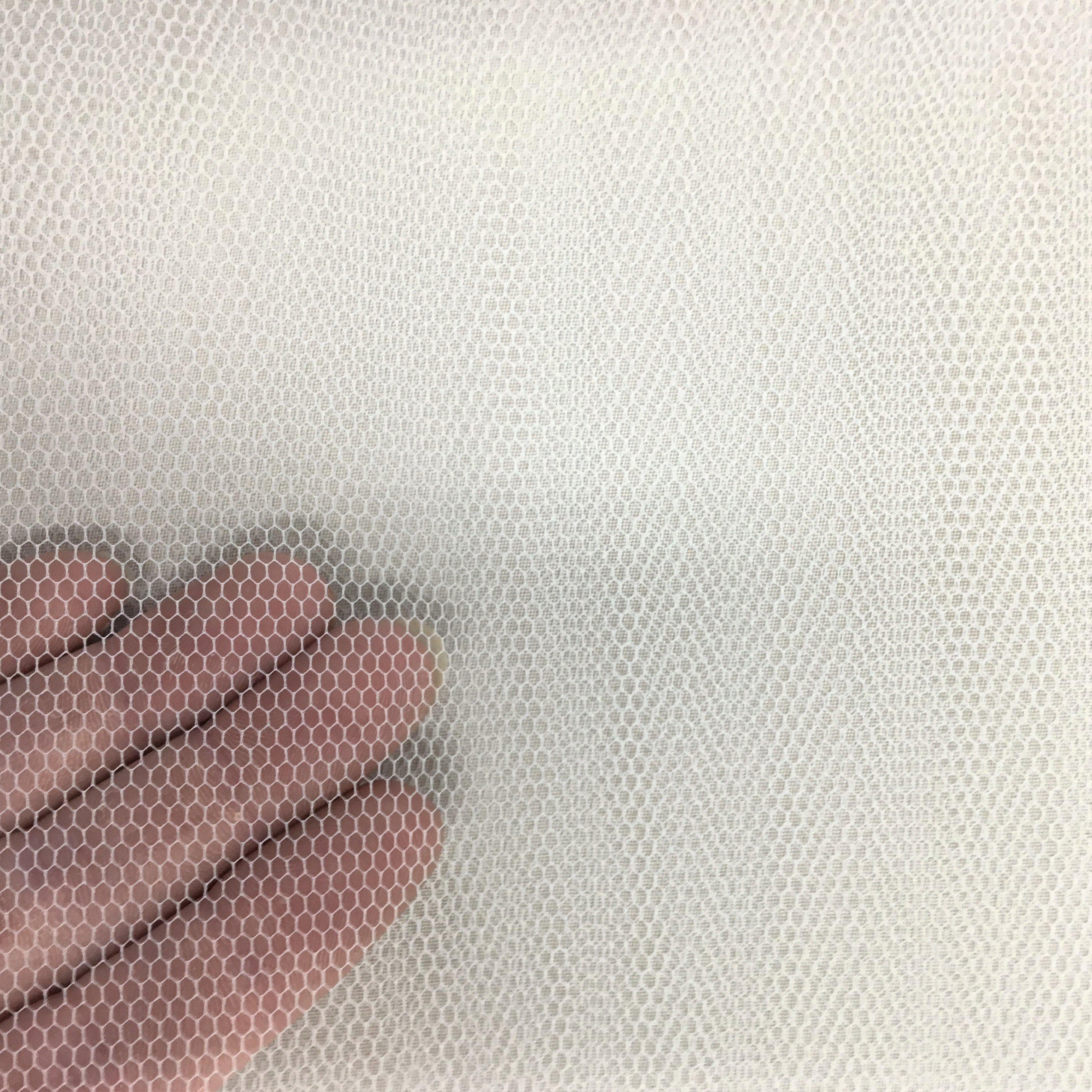 Ivory Bridal Net — a fine hexagon-weave bridal tulle