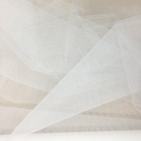 Bridal Net Silk White