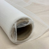 Ivory Recycled Stripe Tulle — mid-weight, 100% polyester, 150cm wide