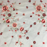 Embroidered Organza — featuring floral motifs, 100% silk, 137cm wide