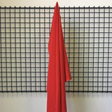 Rosa Red Crepe De Chine — lightweight with a low-sheen matte finish and a soft, fluid drape, 100% mulberry silk, 137cm wide