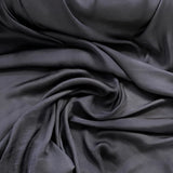 Navy Rose Petal Satin — a soft satin with a smooth, subtle sheen